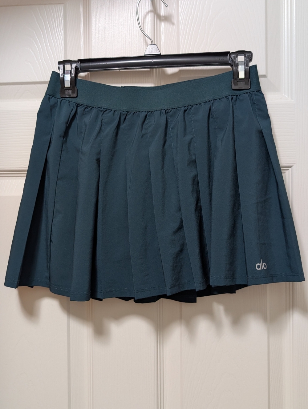 ALO Yoga Varsity Tennis Skirt Midnight Green Size Small NO Size Tag